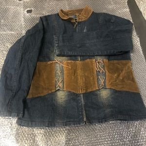 woman’s vintage denim & corduroy skirt set